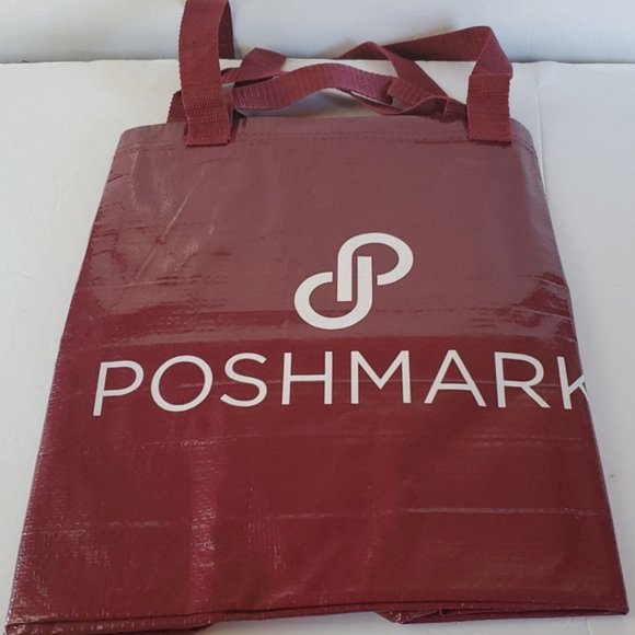 Poshmark Oversized Bag Double Handle Tote Large Maroon - Picture 7 of 10